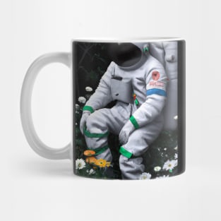 Astronaut in Flowers Mug